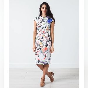 Amelia Toro | Columbian Designer 'Dream' Dress NYC Colorful Watercolor Size 4
